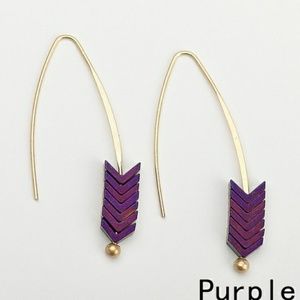 ❤ 4/$15❤ Purple Chevron Earrings